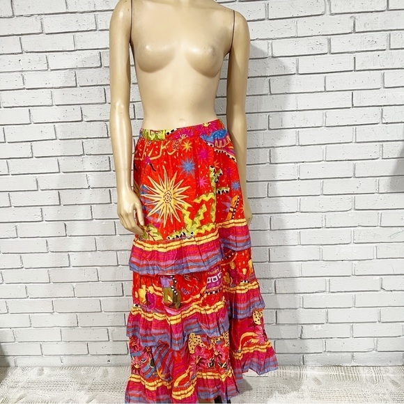 Farm Rio Women’s Red Magic Forest Midi Skirt - Picture 1 of 8